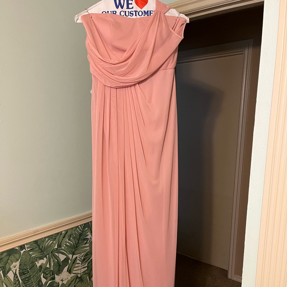 Pink David’s Bridal Bridesmaid Dress